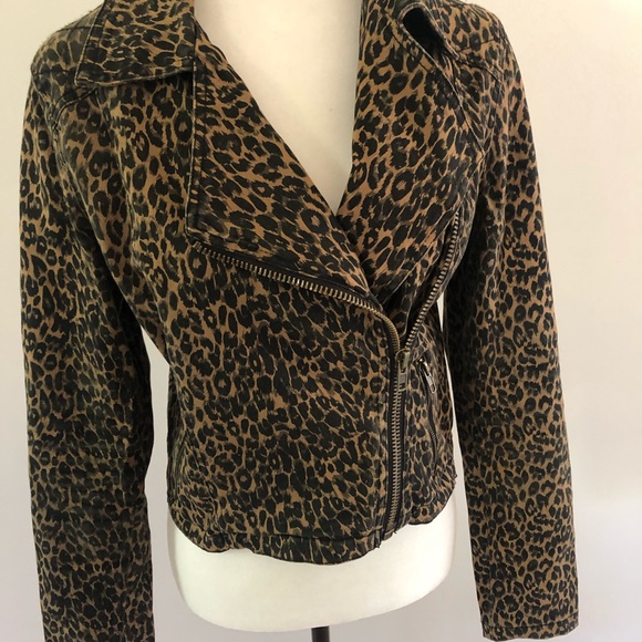 SILENCE + NOISE LEOPARD MOTO JACKET - Picture 5 of 8